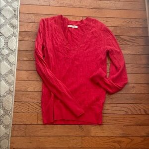 Old Navy Red V-Neck Sweater
